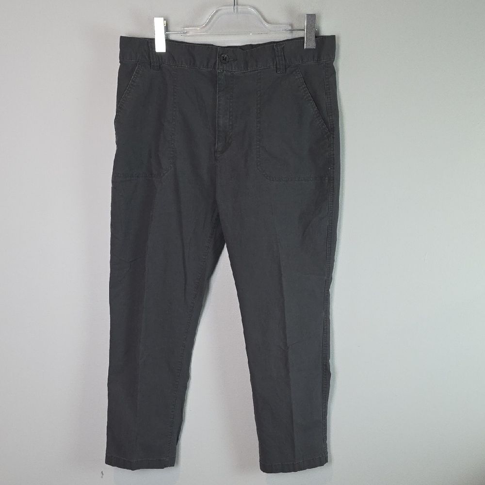 Eddie Bauer womens gray ankle pants 14